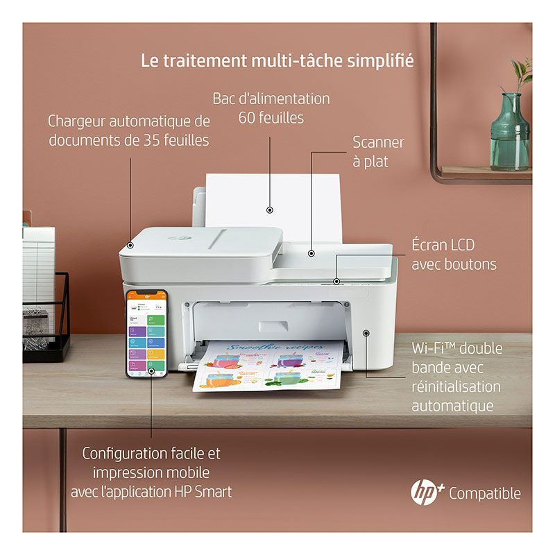 Imprimante Hp Deskjet E Multifonction Jet D Encre Couleur Copie