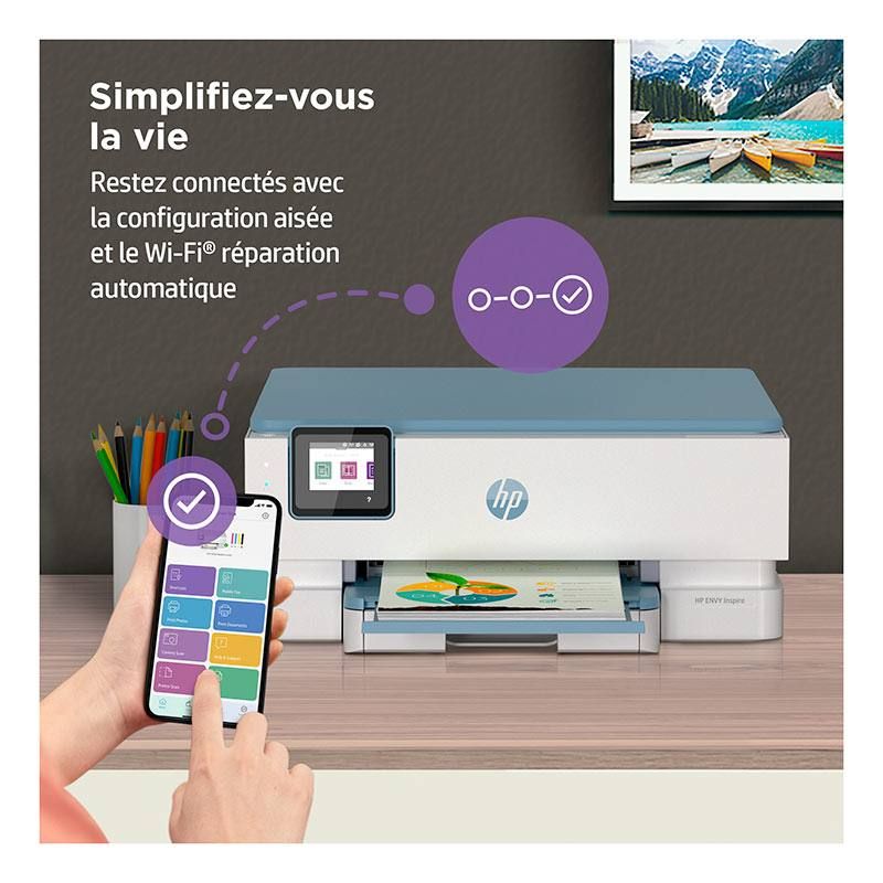 Imprimante HP Envy Inspire 7221e Jet D Encre Couleur Copie Scan 6