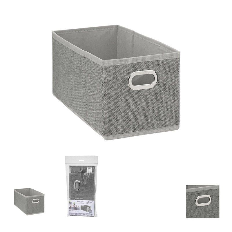 Boîte de rangement pliable gris chiné 15x31 cms Electro Dépôt