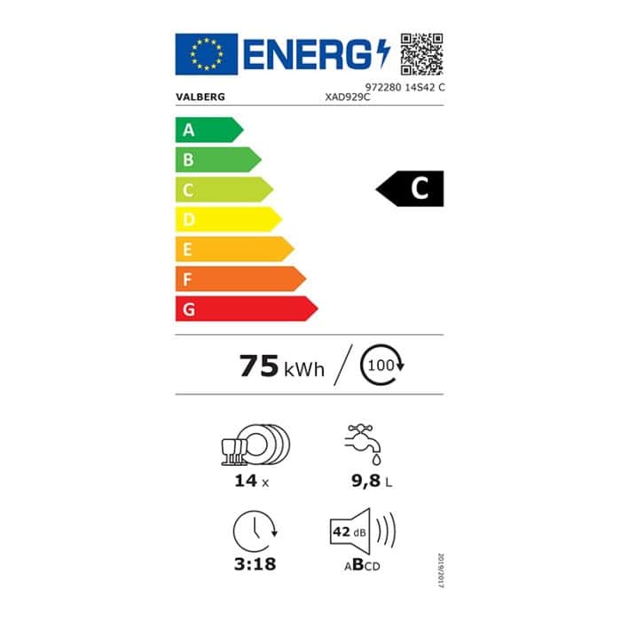 Lave-vaisselle 14 Couverts VALBERG 14S42 C XAD929C - Electro Dépôt