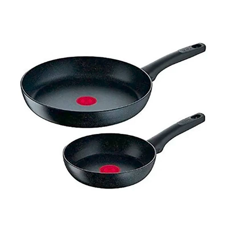 Lot De 2 Poeles Tefal 20 28 Cm Black Stone