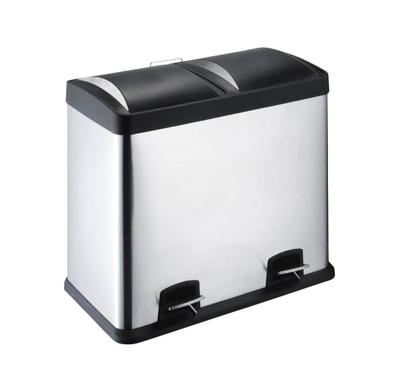 Poubelle automatique - 9 l - Avec récipient intérieur - Blanc poubelle  rectangulaire poubelle 10l
