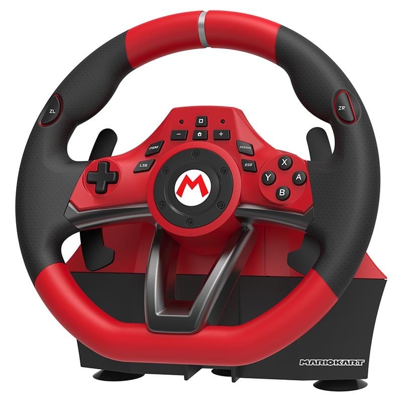 Volant Hori Mario Kart Racing Wheel Pro Deluxe Pedalier Pour Switch