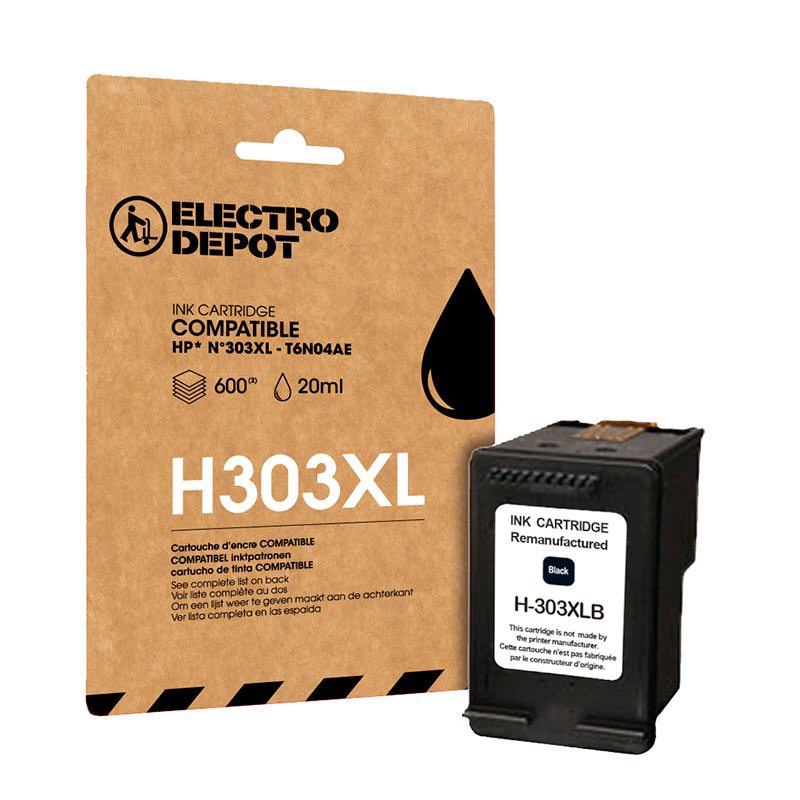 COMETE - 1 Kit de recharge compatible HP 303 - Couleur - Cartouche