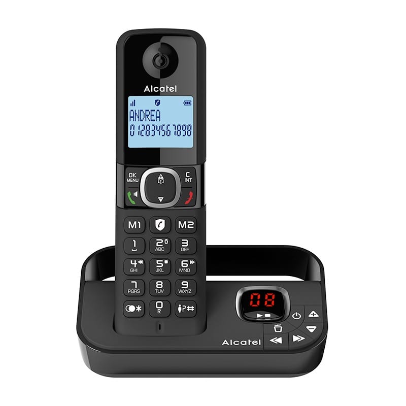 Téléphone solo avec répondeur ALCATEL F860 Voice noir - Electro Dépôt