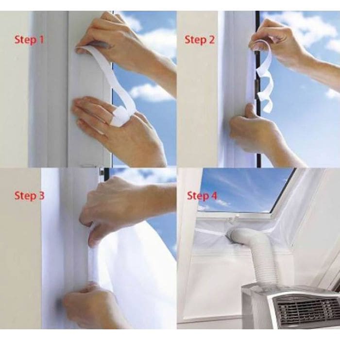 CAK002 - Wpro] Kit calfeutrage climatiseur - Pour porte et fenêtre