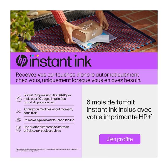 Imprimante Tout-en-un HP DeskJet 4122e avec 3 mois d'Instant Ink