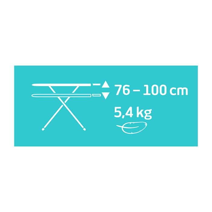 Leifheit Table à repasser Air Board Express L Solid, planche à repasser  pliante 130 x 38 cm, table repassage avec support pour centrale vapeur,  repose-fer, guide-fil et support pour cintres : 