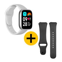 Montre connectée Redmi Watch 3 Active Grise + Bracelet noir