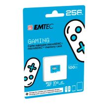 Carte Micro SD EMTEC 256Go GAMING + boîtier