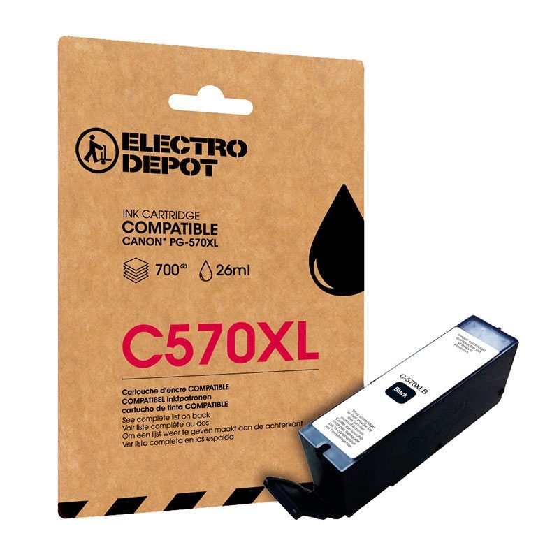 Cartouche D Encre Electro Depot Compatible Canon C Noir Xl Electro