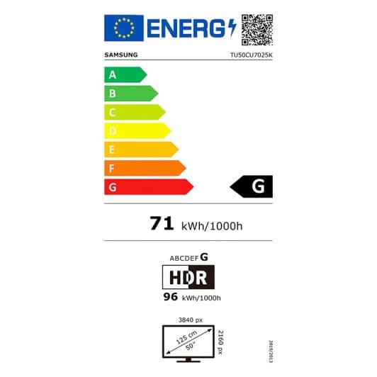 TV UHD 4K 50'' SAMSUNG 50TU7025