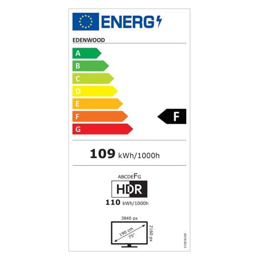 TV QLED 75'' EDENWOOD ED75EA00UHD-GM - Vu à la TV