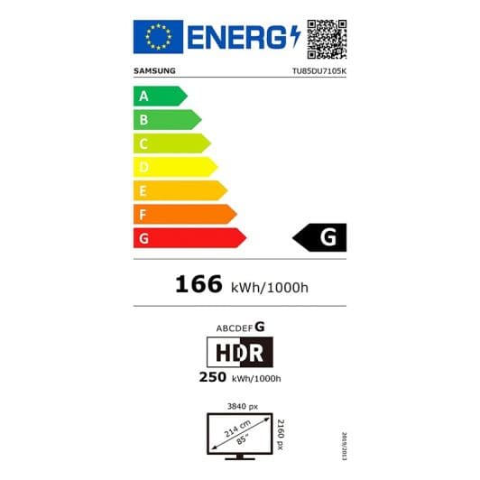 TV UHD 4K 85'' SAMSUNG 85TU7105