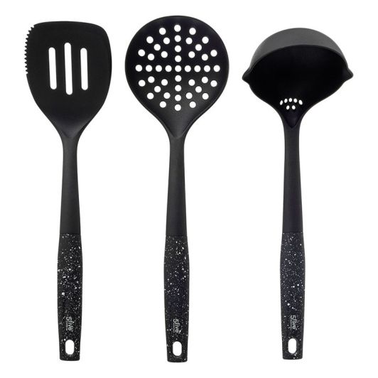 Ustensiles de cuisine x3 (spatule, louche et écumoire)