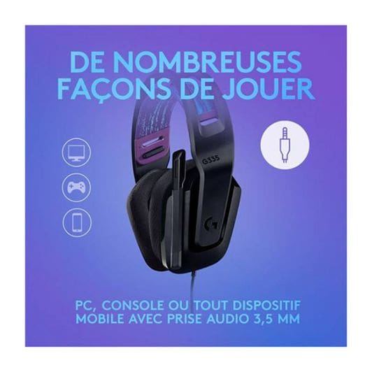 Casque gaming LOGITECH G335 BLACK filaire