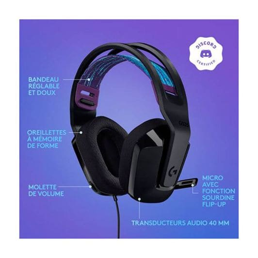 Casque gaming LOGITECH G335 BLACK filaire