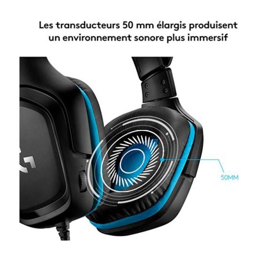 Casque gaming LOGITECH G432 filaire