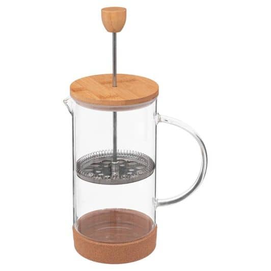 Cafetière à piston 1L verre et bambou