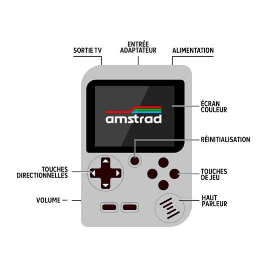 Console de jeux portative AMSTRAD Gamebox GC-256 violet