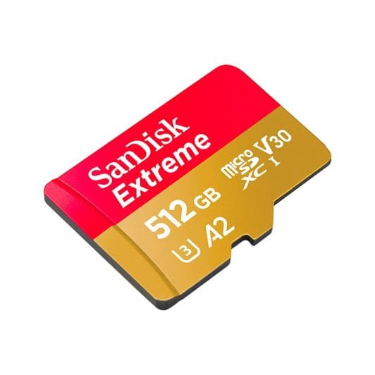 Carte Micro SD SANDISK 512Go V30 A2