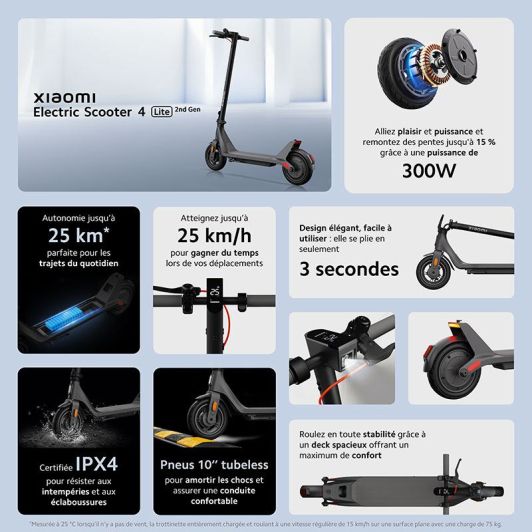 Trottinette électrique XIAOMI Scooter 4 Lite 2ème génération