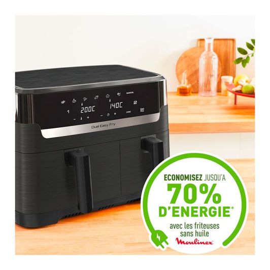 Friteuse à air chaud multifonctions MOULINEX double zone 8,3L YY5587FB