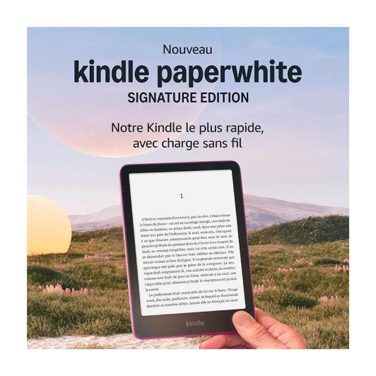 Liseuse AMAZON Kindle Paperwhite SE ( 2024) -32GB-Rose-avec pub - 12ème génération.