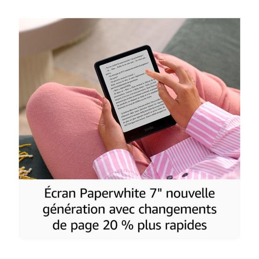 Liseuse AMAZON Kindle Paperwhite SE ( 2024) -32GB-Rose-avec pub - 12ème génération.