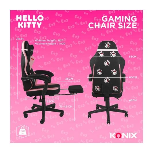 Chaise Gaming KONIX Hello Kitty