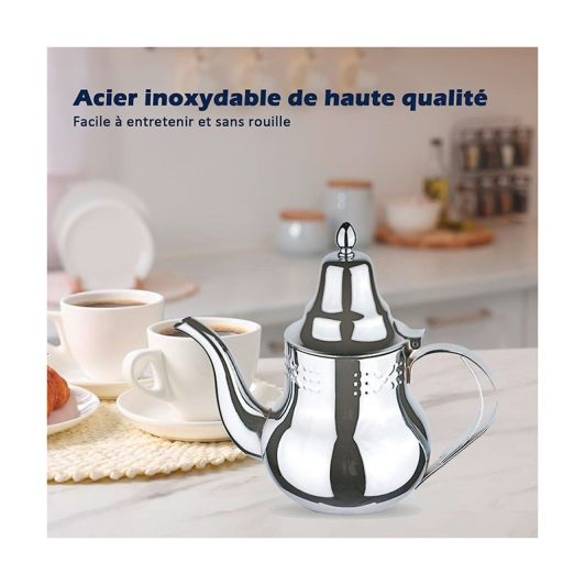 Théière inox 1.2L tous feux