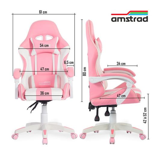 Fauteuil Gaming AMSTRAD AMS 800 Rosy