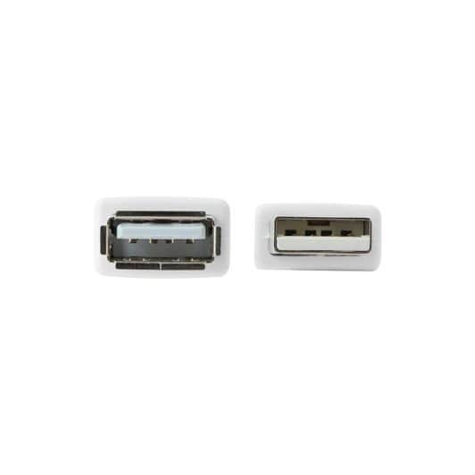 Câble USB femelle EDENWOOD vers USB mâle blanc 2m