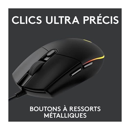 Souris gaming LOGITECH G203 filaire