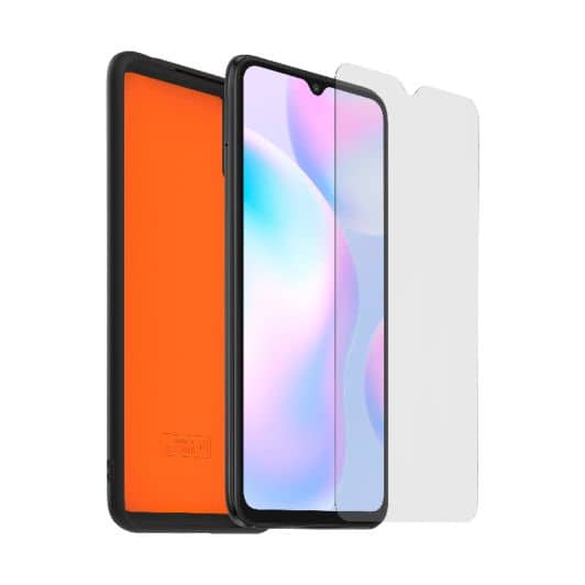 Pack coque + verre trempé pour  XIAOMI  REDMI 9A