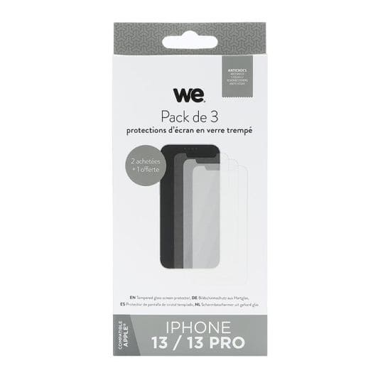 Pack WE 3 VERRES TREMPES IPHONE 13/13 PRO