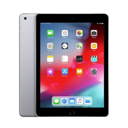 APPLE iPad 6 (2018) 128Go Gris WiFi - Reconditionné Grade ECO + Coque