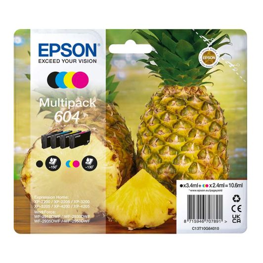 MultiPack EPSON 604 Ananas 4 couleurs