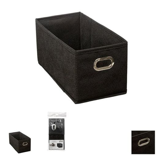 Boîte de rangement pliable noire 15x31 cm