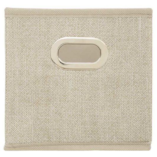 Boîte de rangement pliable beige chiné 15x31 cm