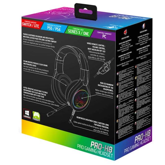 Casque gaming SPIRIT OF GAMER RGB PRO H8