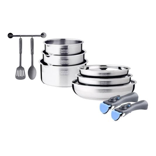 Batterie de cuisine ARTHUR MARTIN inox 10 pièces