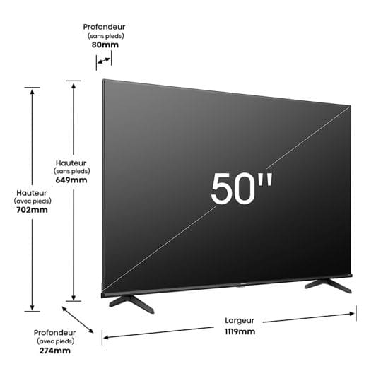 TV UHD 4K 50'' HISENSE 50A6K