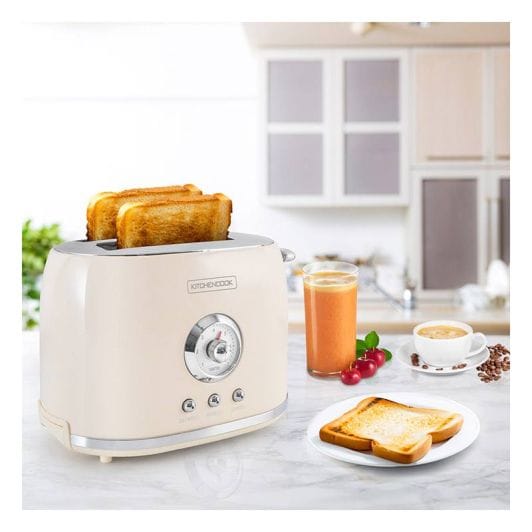 Grille-pain KITCHENCOOK RETRO TOAST crème 2 FENTES