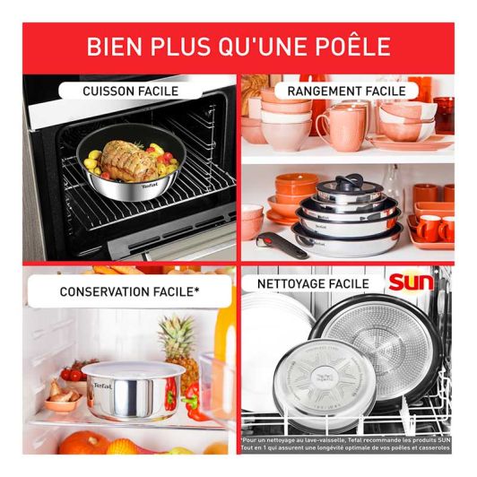 Batterie TEFAL ingenio emotion 5 pièces inox