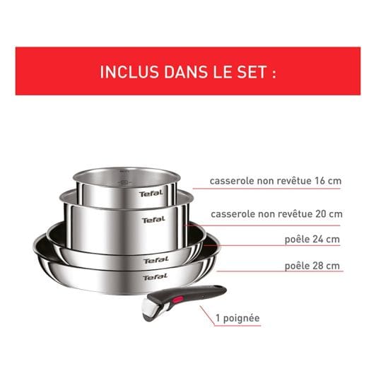 Batterie TEFAL ingenio emotion 5 pièces inox