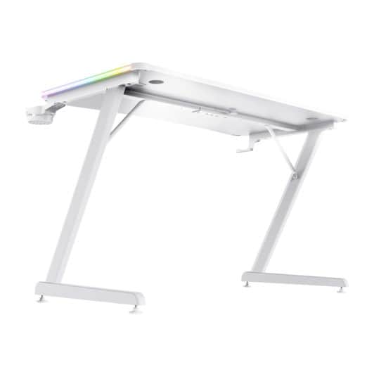 Bureau gaming TRUST LUMINUS LED Blanc