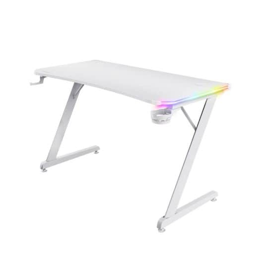 Bureau gaming TRUST LUMINUS LED Blanc