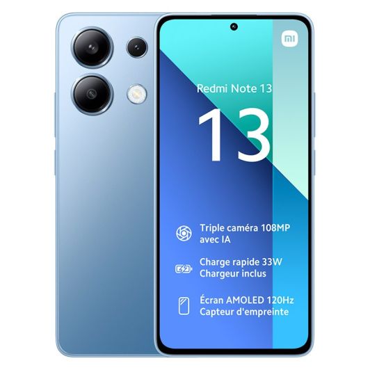 Smartphone XIAOMI Redmi Note 13 4G 256Go Bleu