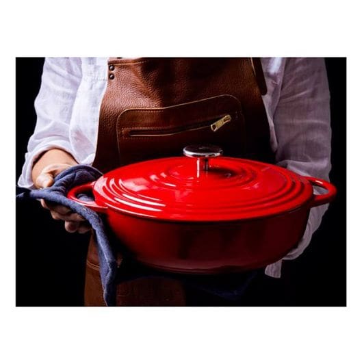 Cocotte shallow fonte acier 28cm